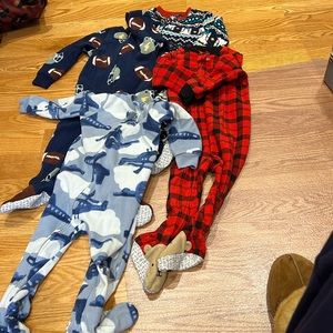 24 month fleece pajamas-all 3 included